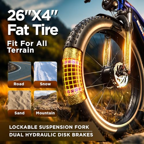 EDIKANI Electric Bike for Adult, 1500W/2000W 35MPH Dual Motors Ebike for Men, 18Ah/19.2Ah 48V Built-in Battery E Bike