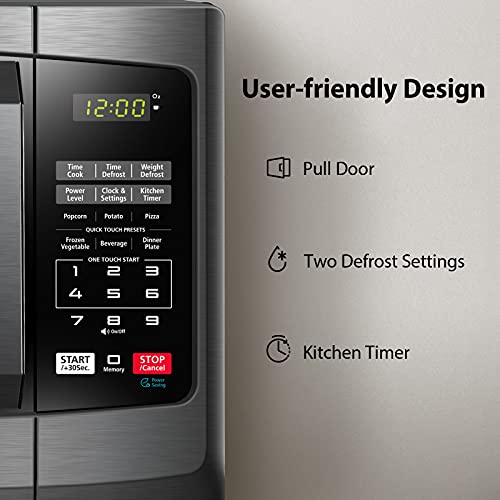 Toshiba ML-EM62P(SS) Large Countertop Microwave with Smart Sensor, 6 Menus, Auto Defrost, ECO Mode, Mute Option & 16.5" Position Memory Turntable