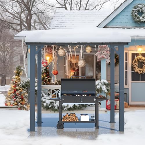 AECOJOY 10&rsquo; x 10&rsquo; Gazebo, Wall Mounted Gazebos Pergola on Clearance, Outdoor Patio Lean to Gazebo Awnings for Deck, Porch