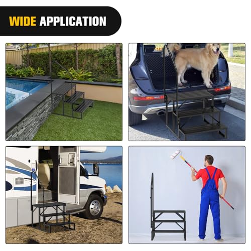 Nilight RV Steps with Handrail