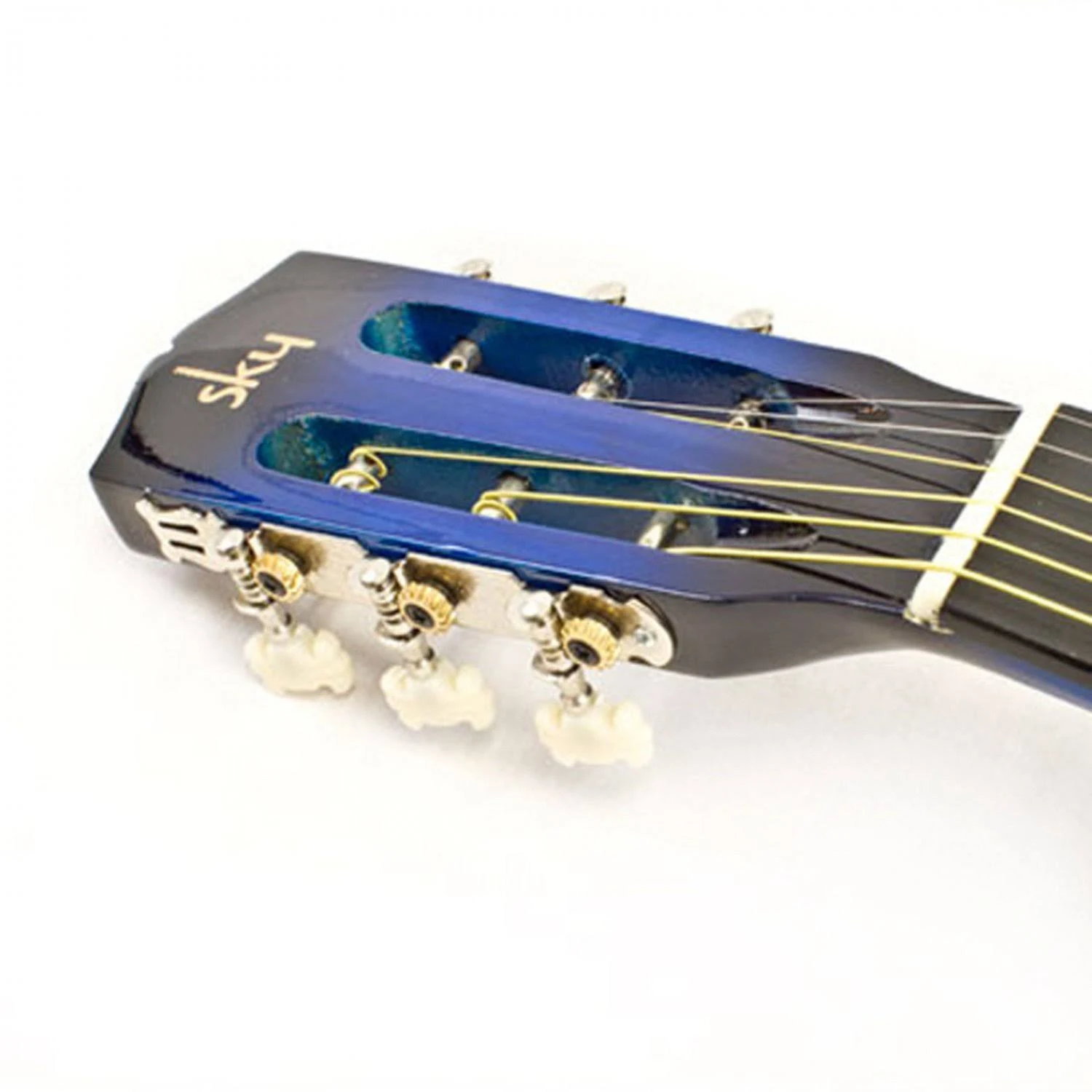 Electric Acoustic Guitar Cutaway Design with Case Strap Tuner Blue