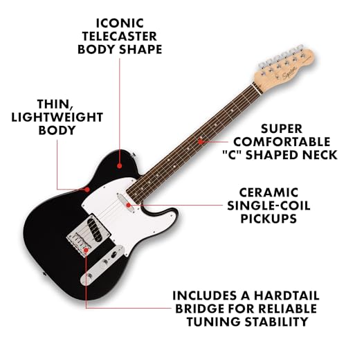 Fender Squier Debut Series Telecaster Electric Guitar, Beginner Guitar, 2-Year Warranty, Includes Free Lessons