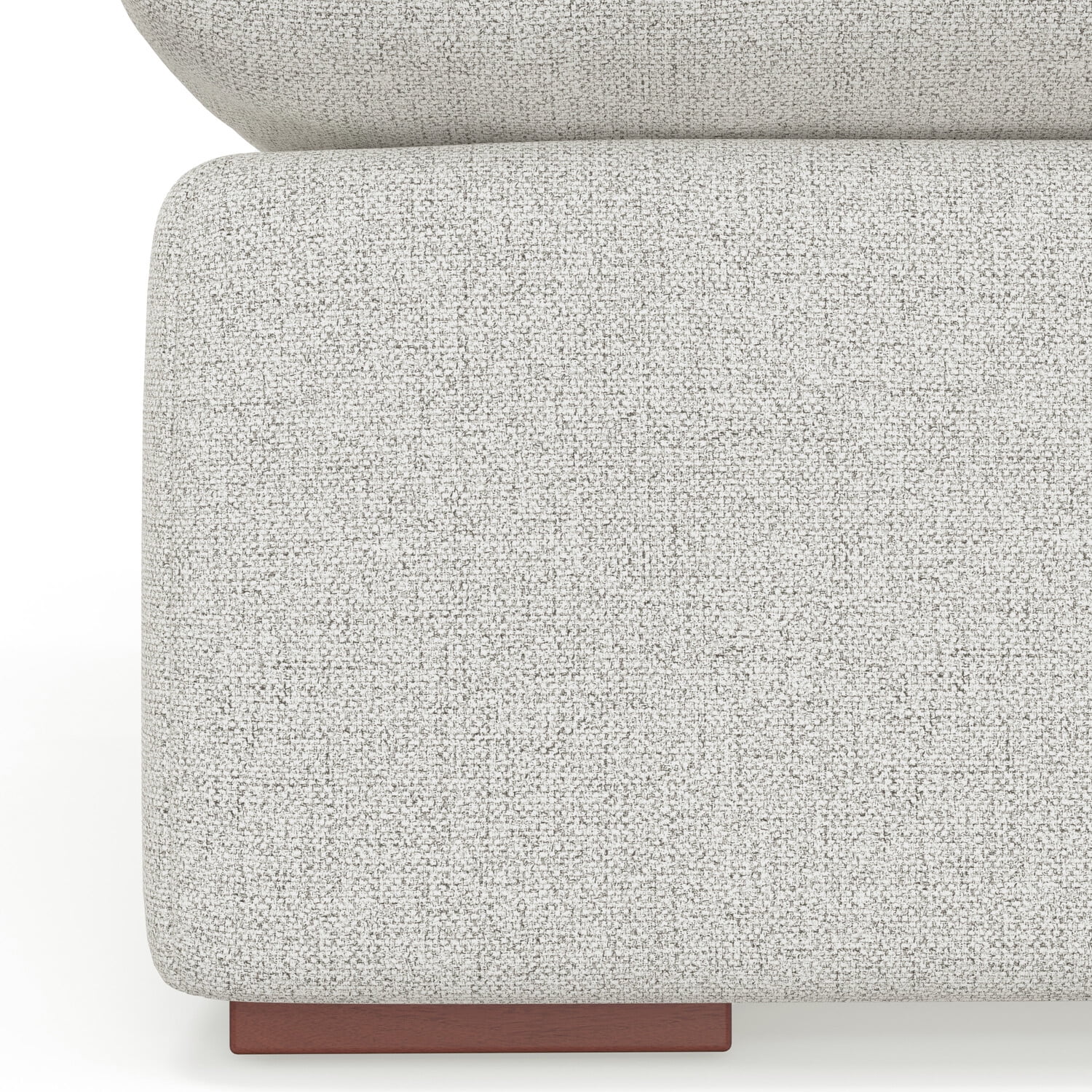 Simpli Home Jasmine Corner Sofa Module in Velvety Chenille Performance Fabric
