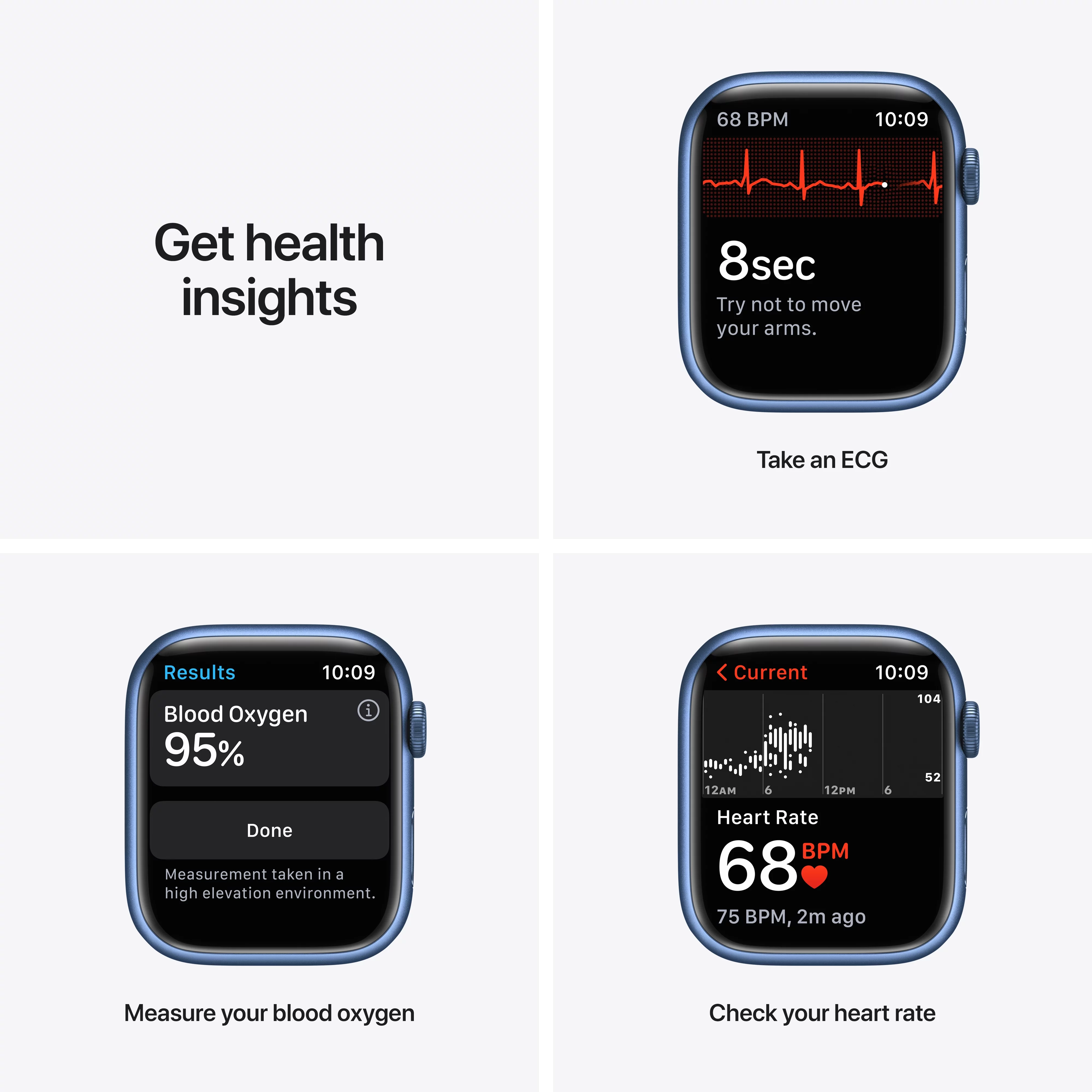 Apple Watch Series 7 GPS, 45mm Blue Aluminum Case with Abyss Blue Sport Band - Regular