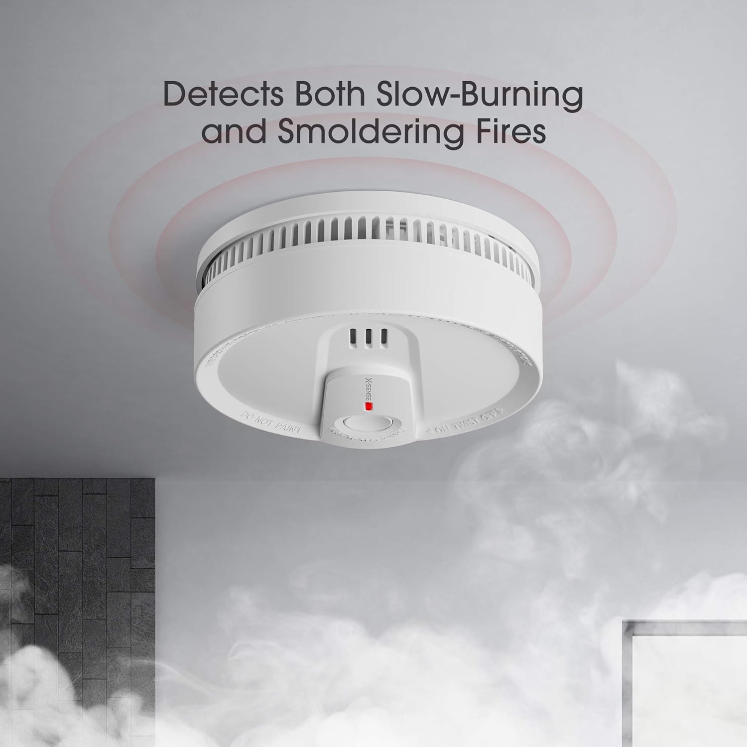 X-Sense Smoke Detector Alarm, 10-Year Lithium Battery Life Fire Alarm with LED Indicator, SD2L0AX, Pack of 5 Pack of 2