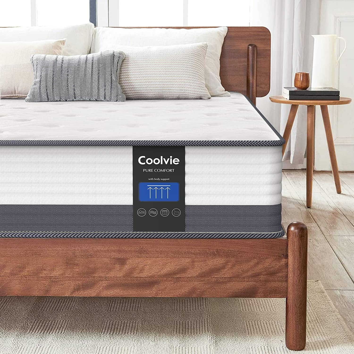 Full Mattress, Coolvie 10 Inch Full Size Gel Memory Foam Hybrid Mattress