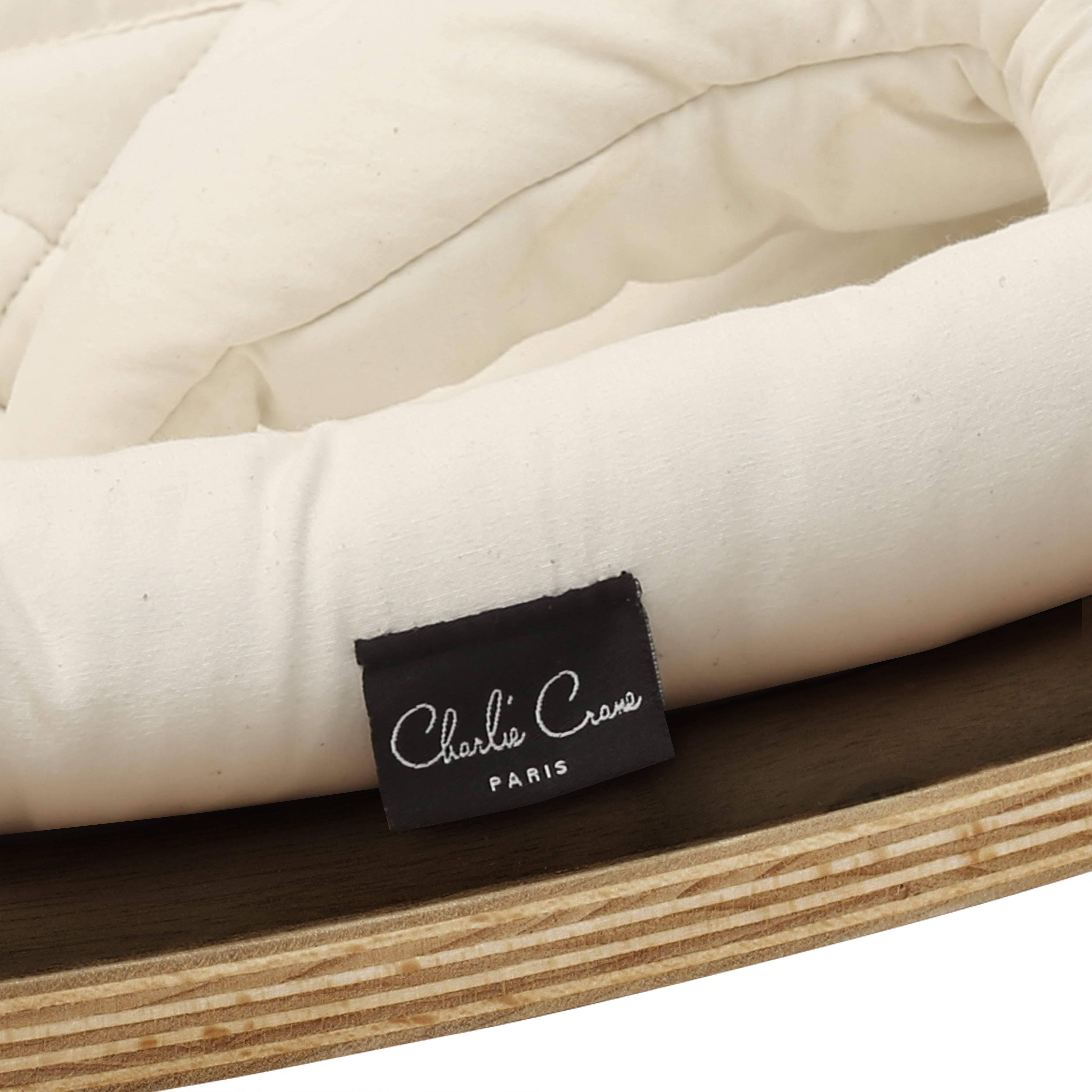 Charlie Crane Levo Baby Rocker in Walnut, Lucas DU Tertre Hibiscus