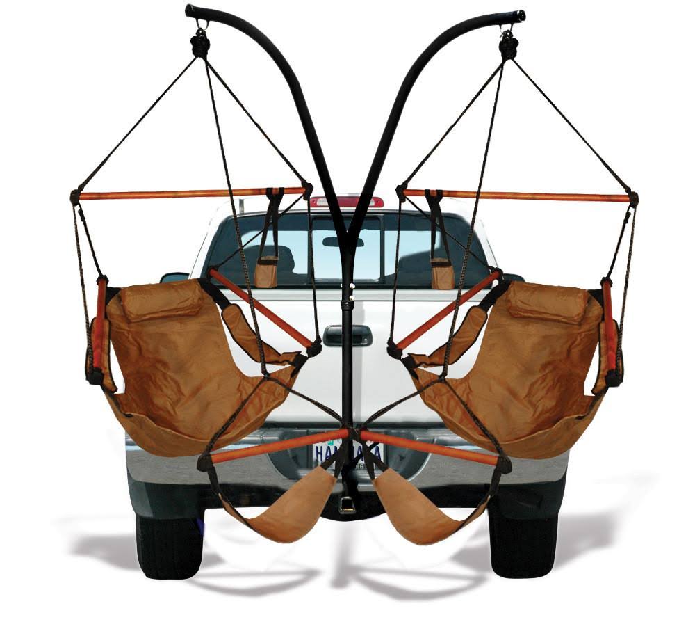 Hammaka Trailer Hitch Stand with Jet Black Hammaka Chairs Combo