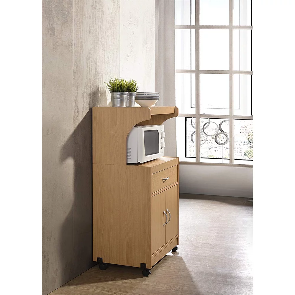 Modern Indoor Furniture Microwave Kitchen Cart