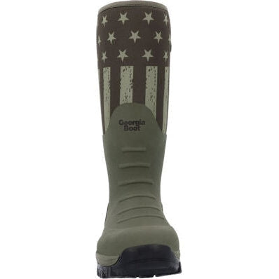 Georgia Men’s Gbr Rubber 16″ WP Pull On Work Boot -Dark Green- GB00559
