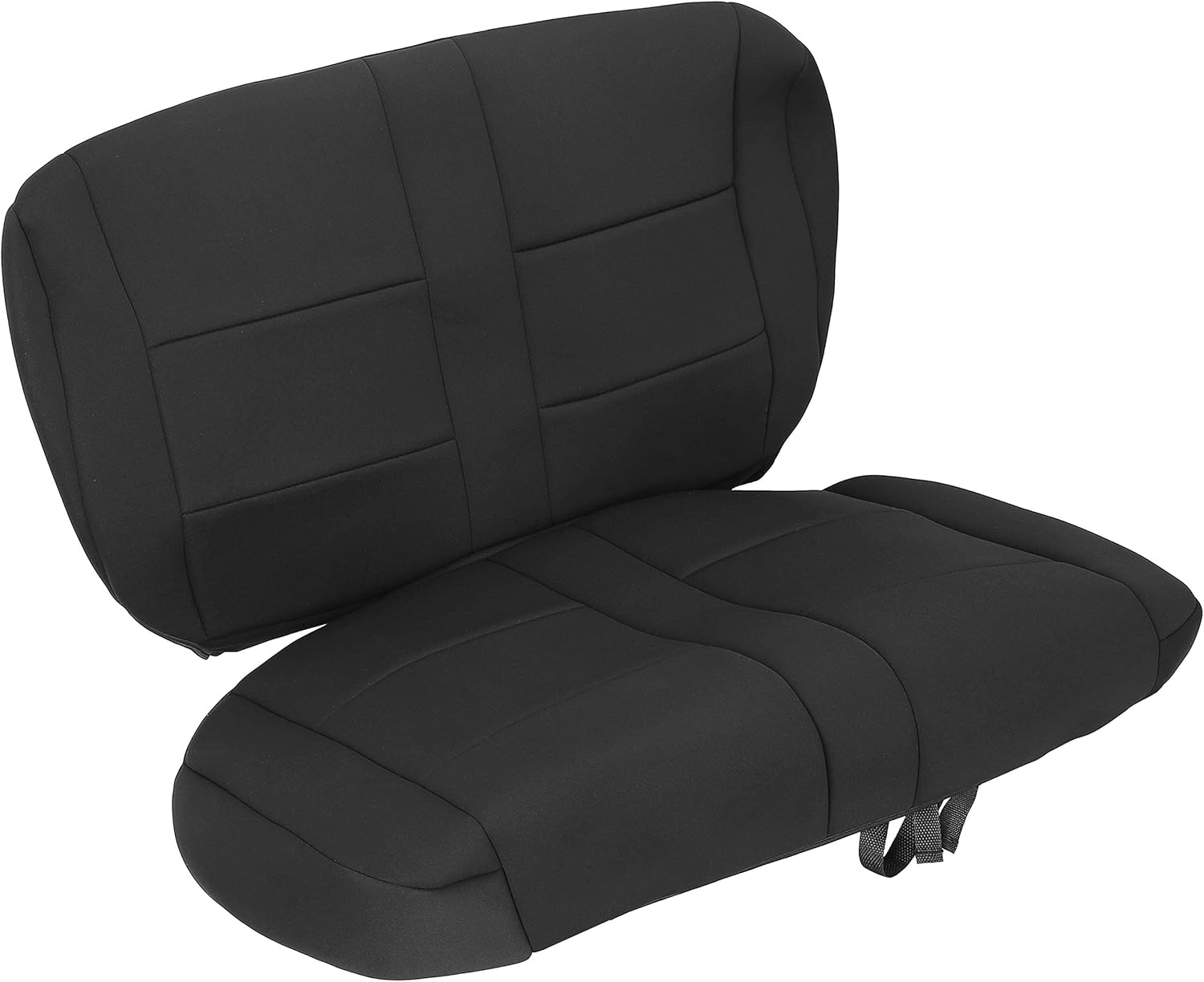 HECASA Black Cloth Front and Rear Seat Covers Set Compatible with 1991-1995 Jeep Wrangler YJ
