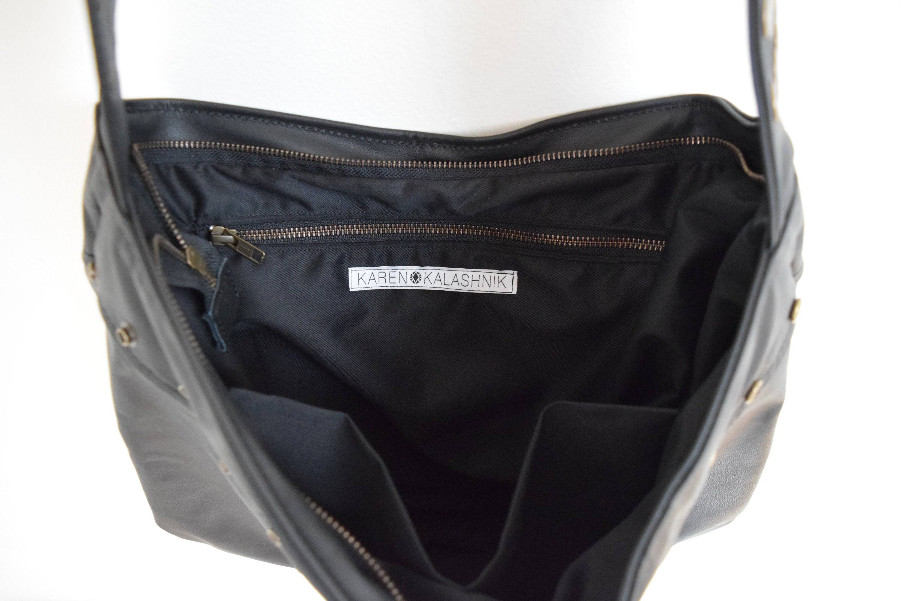 Veronica Mars Black Leather Bag - Large Detail