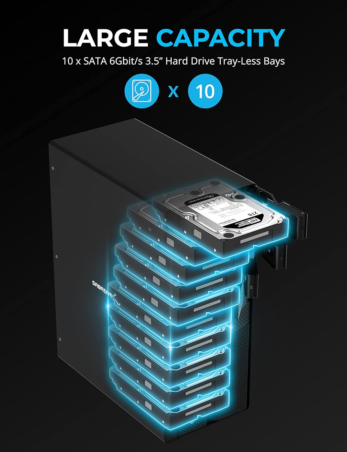 SABRENT USB 3.0 to SATA I/II/III Dual Bay External Hard Drive Docking Station for 2.5 or 3.5in HDD
