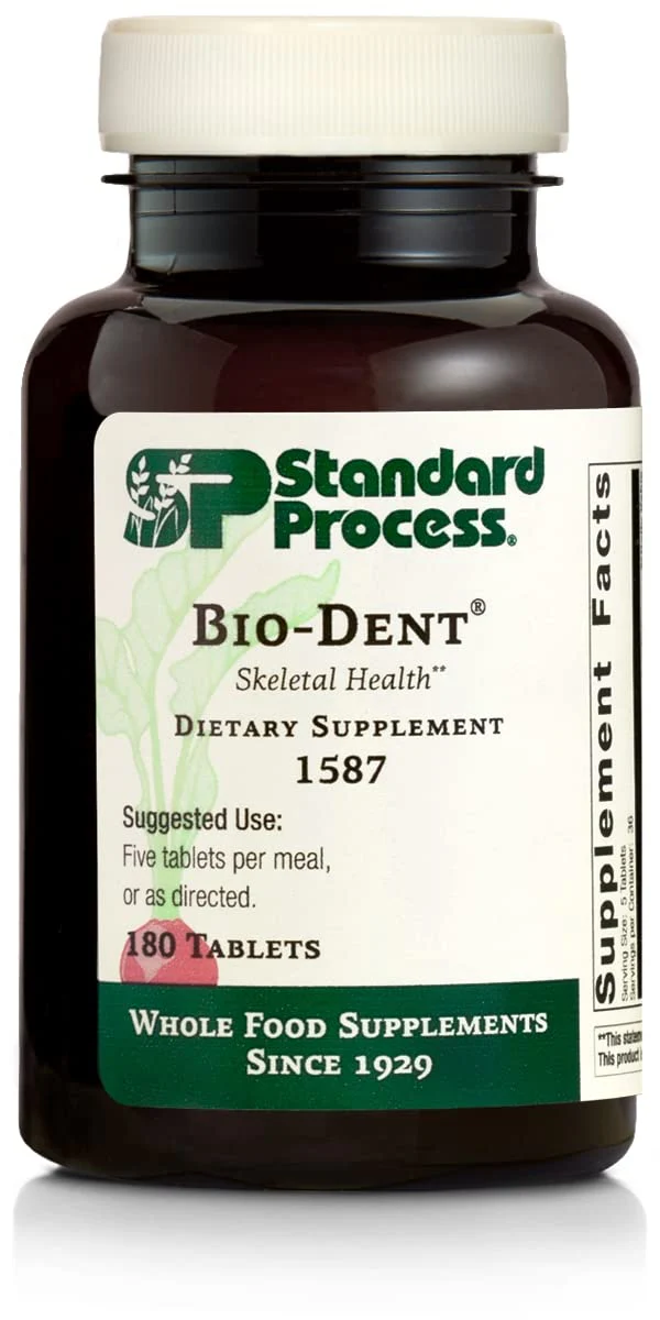 Standard Process Bio-Dent - Whole Food Supplement for Skin, Muscle, and Bone Health - Calcium, Licorice Root, Manganese, Phosphorus, and More