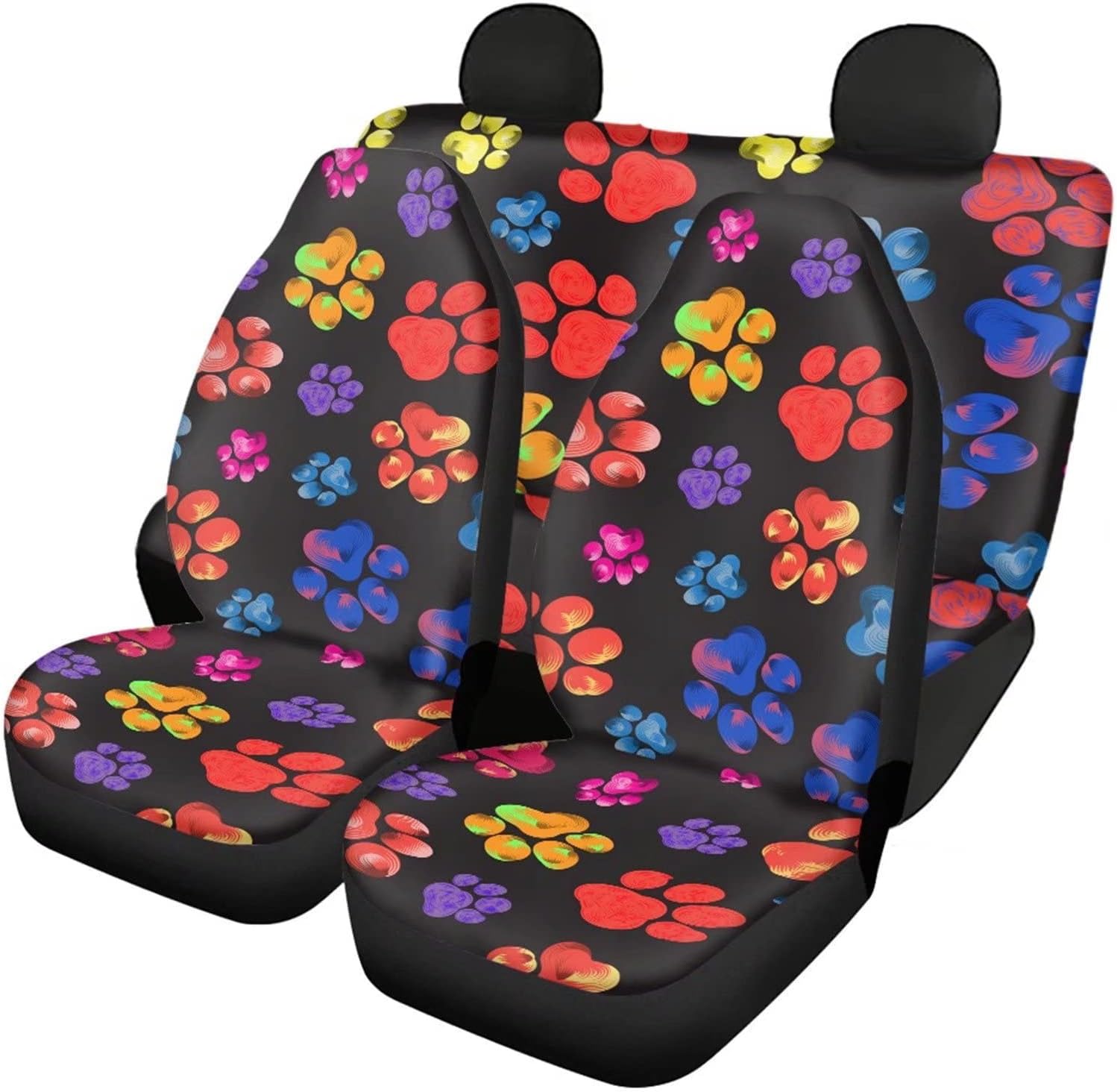 SEANATIVE Stretchy Car Seat Cover Camo Forest Deer Universal Car Interior Seat Cover Machine Washable Anti-Slip Front and Rear Bench Back Seat Cover