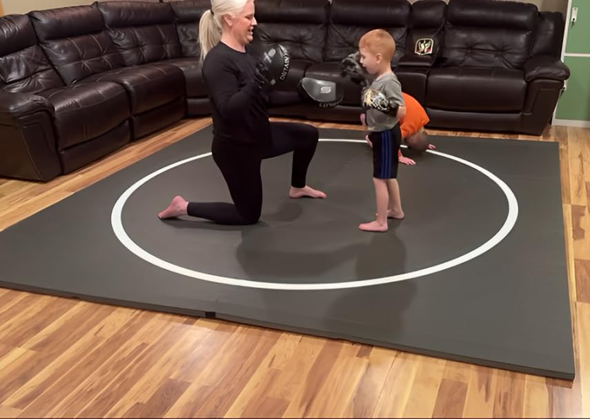 10' x 10' Wrestling Mat Jiu Jitsu Mats Wrestling Mats for Home Flexi Roll Wrestling Mat 1.25" Thick BJJ Mats Jiu Jitsu Mats for Home Judo Mats