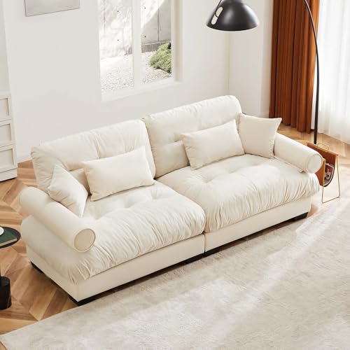 130" Modular Sectional Sofa,Velvet Upholstered Couches for Living Room,3 Seater Green Sofa Couch with Movable Ottoman