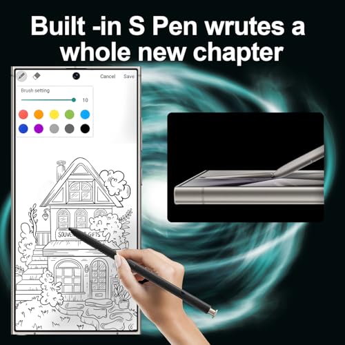 S24 Ultra Unlocked Cell Phones Smartphone with Built-in Pen 8+256GB Android 13 Phones 6.8" HD Screen Dual SIM 108MP+48MP Camera 6800 mAh (Green)