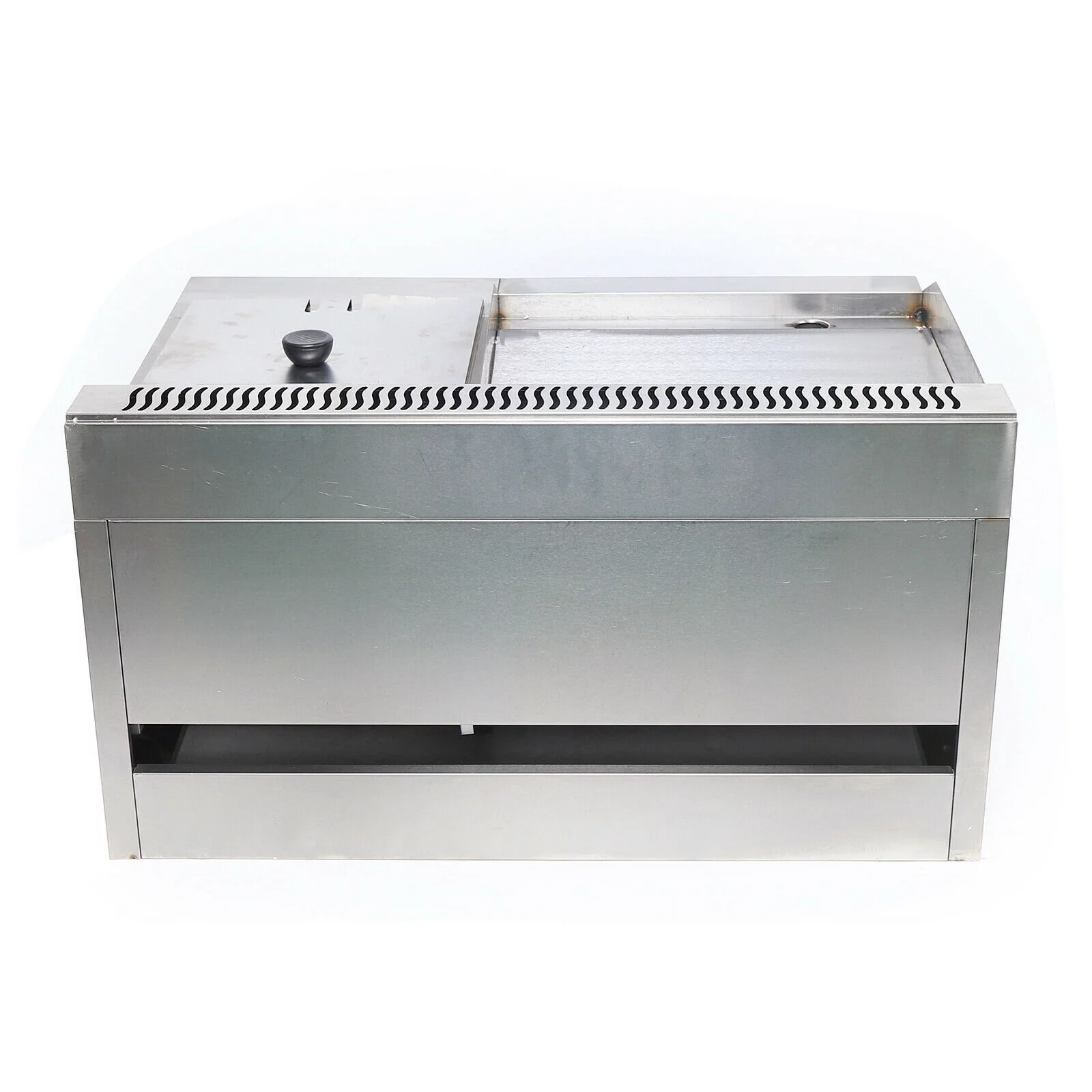 Commercial Gas Griddle Flat Top Grill Deep Fryer Combo Hot Plate Stainless
