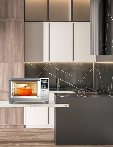 Nuwave Bravo XL Pro Air Fryer Toaster Oven, Improved 100% Super Convection, Quicker & Crispier Results, 100 Presets, Multi-Layer Even Cooking