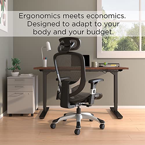 STAPLES Hyken Ergonomic Swivel Task Chair, Adjustable with Breathable Mesh & Lumbar Support, Perfect for Home & Office, Charcoal Gray