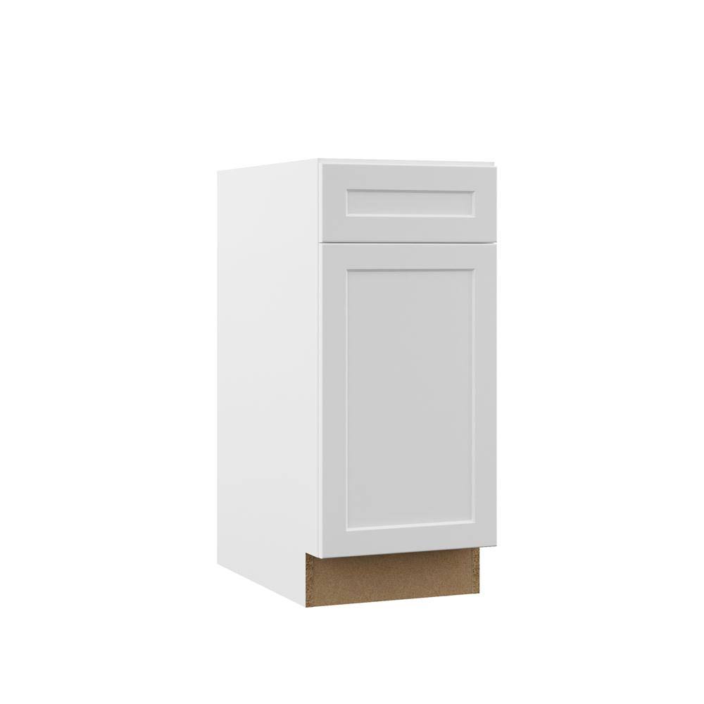 Hampton Bay Designer Series Melvern Assembled 15x34.5x23.75 in. Base Kitchen Cabinet in White