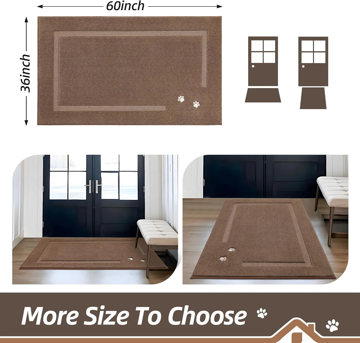 Dog Door Mat for Muddy Paws 36"x60&quot