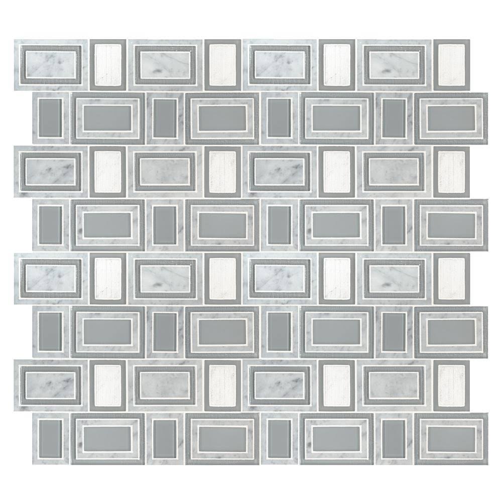 MSI Soho Stax 12 in. x 11.22 in. x 8 mm Mixed Glass Mosaic Tile (9.4 Sq. ft. / CASE)
