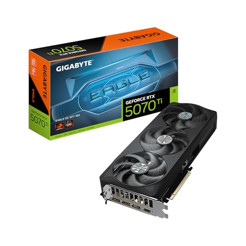 GIGABYTE GeForce RTX 5070 Ti AERO OC 16G Graphics Card, 16GB 256-bit GDDR7, PCIe 5.0, WINDFORCE Cooling System, GV-N507TAERO OC-16GD Video Card