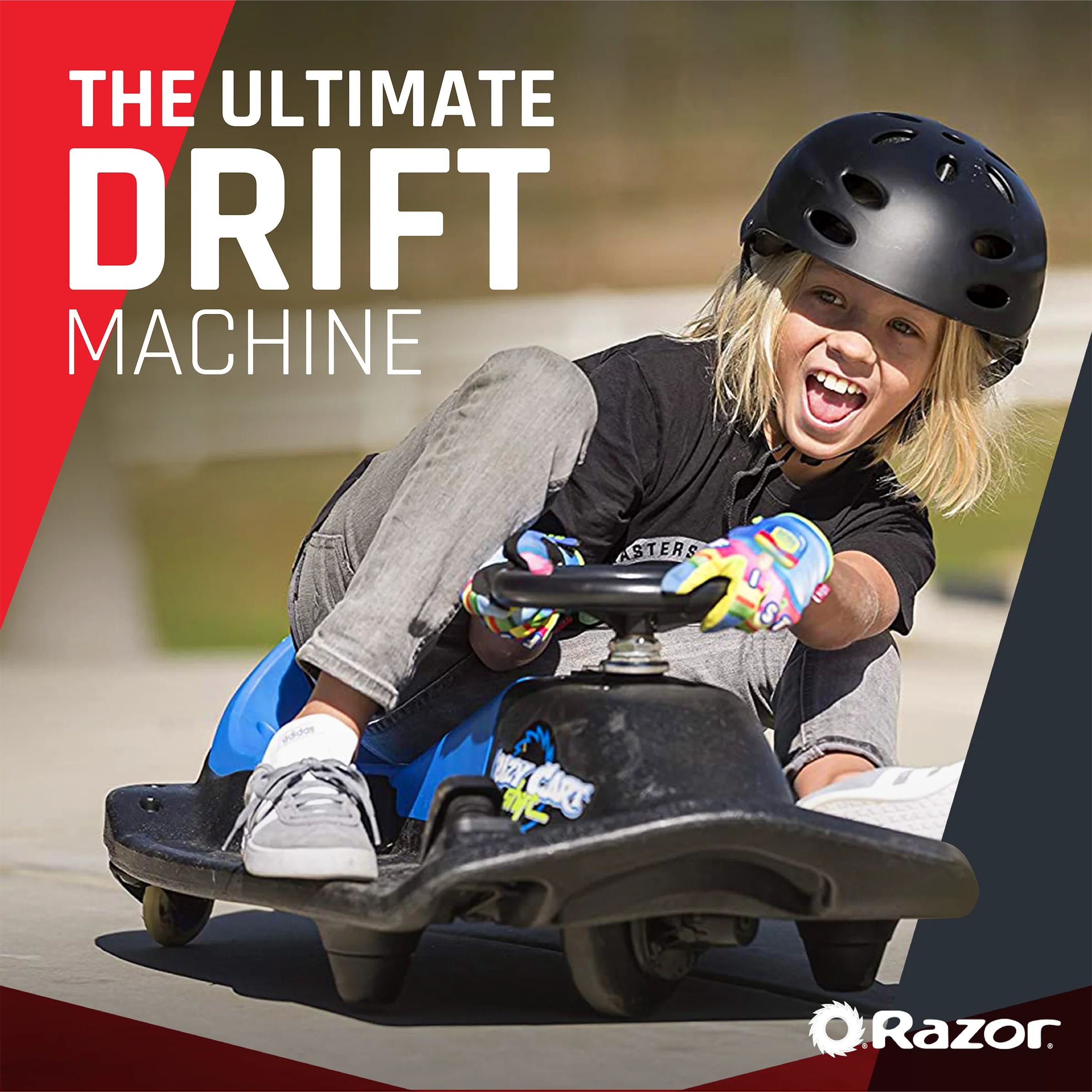 Razor Crazy Cart Shift - Blue, Electric Drifting Go Kart for Kids - 12V Powered Ride-On, Unisex - Radiant Selections