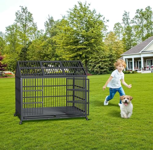 Heavy Duty Dog Crate for Large Medium Small Dogs