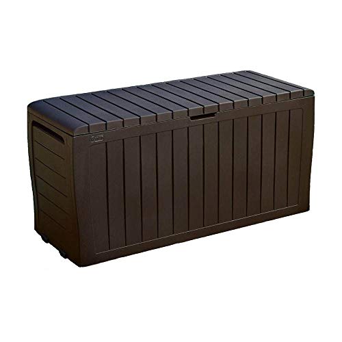 Suncast 19 Cubic Ft. Heavy-Duty Resin Cabinet with Lockable Handles, Multi-Wall Construction, and Metal-Reinforced Shelves for Basement