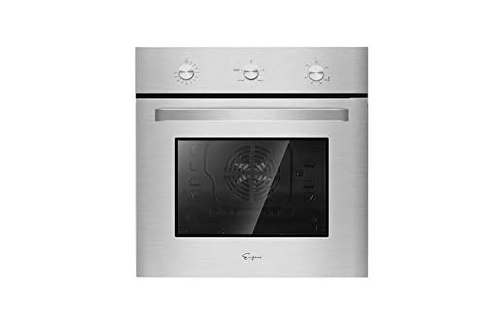 Empava 24 in. 2.3 cu. Ft. Single Gas Wall Oven Bake Broil Rotisserie Functions with Mechanical Controls-Built-in Timer-Convection Fan in Stainless