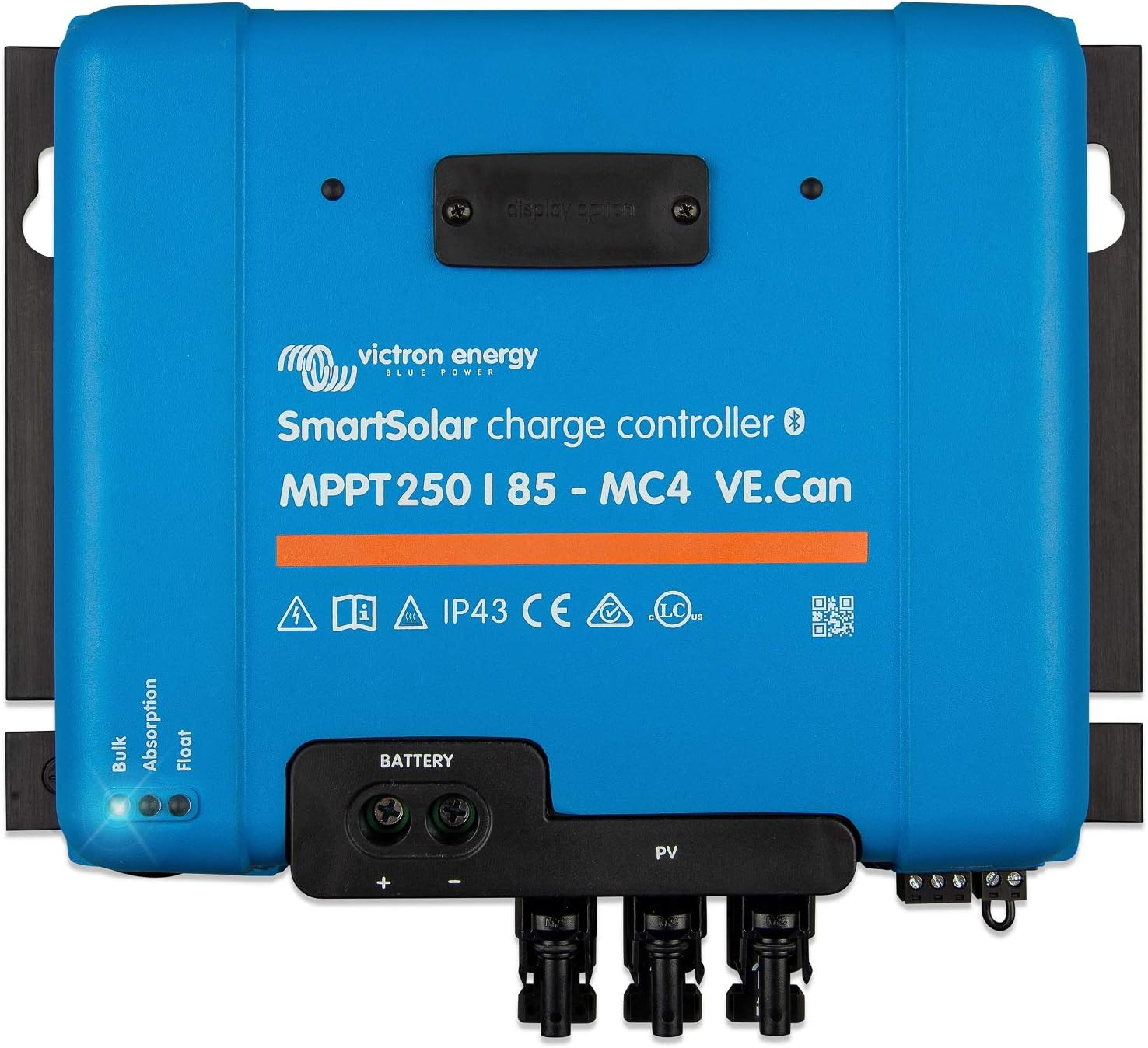 Victron Energy SmartSolar MPPT MC4 VE.Can 250V 100 amp 12/24/36/48-Volt Solar Charge Controller (Bluetooth)