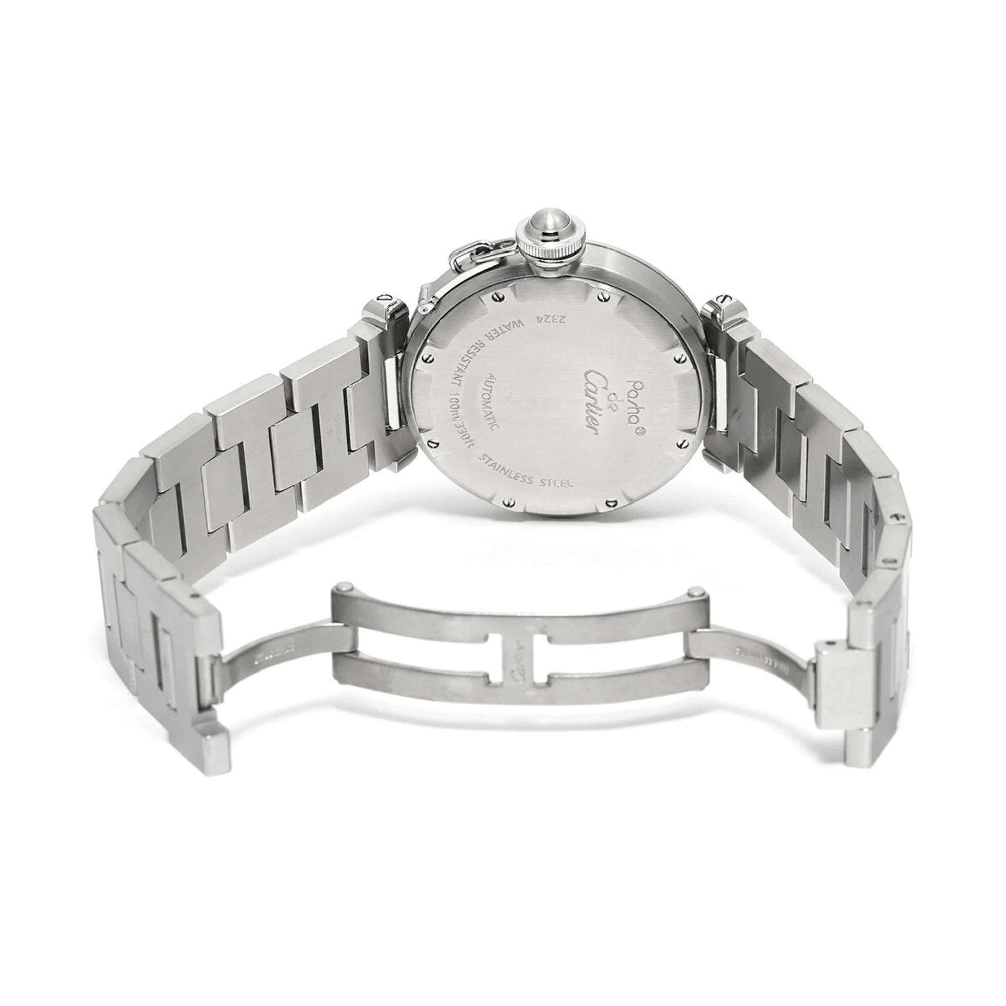 Pre-Owned CARTIER Pasha C W31074M7 Men's SS Watch Automatic White Dial (Good)