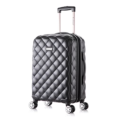 Rockland Melbourne Hardside Expandable Luggage with Spinner Wheels, 2TONENAVY, 2 Piece (20/28)