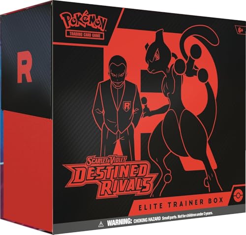 Scarlet & Violet Destined Rivals Elite Trainer Box, Trading Card Game Set with Booster Packs, 6+ Years