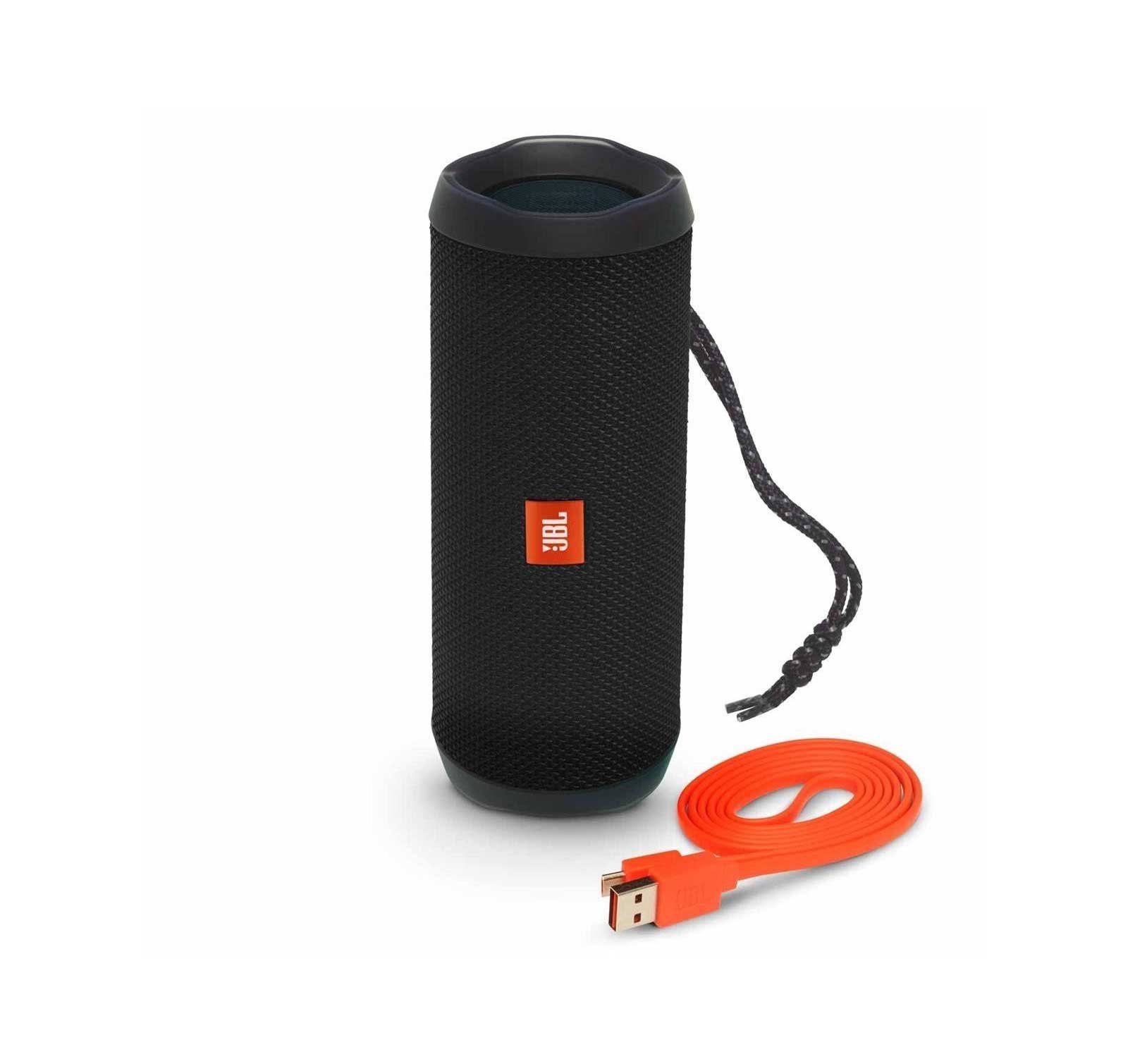 JBL Flip 4 Portable Speaker - Wireless - Black - includes Portable Travel Case