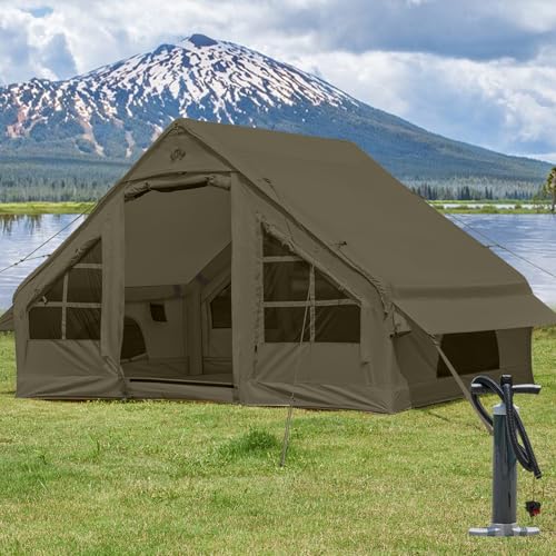 SHANQUAN Inflatable Tent with Pump,4-6 Person Instant Glamping Camping Tents House