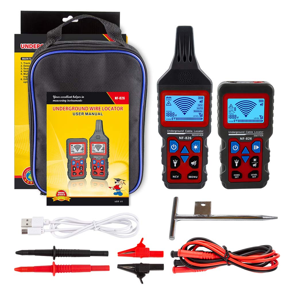 NOYAFA Underground Cable Locator,Detection of Wall and Underground Cables, Electrical Lines, Water and Gas Supply Pipeline Path.