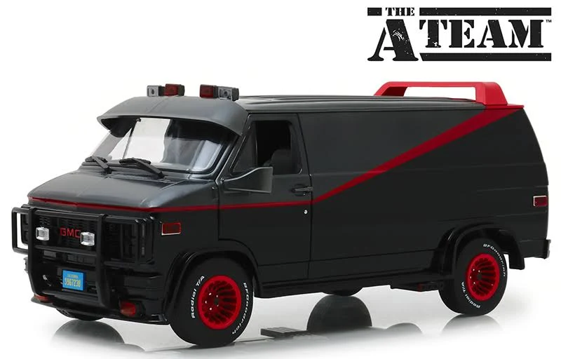 1983 GMC Vandura Black The A-Team (1983-1987) TV Series 1/18 Diecast Model Car by Greenlight