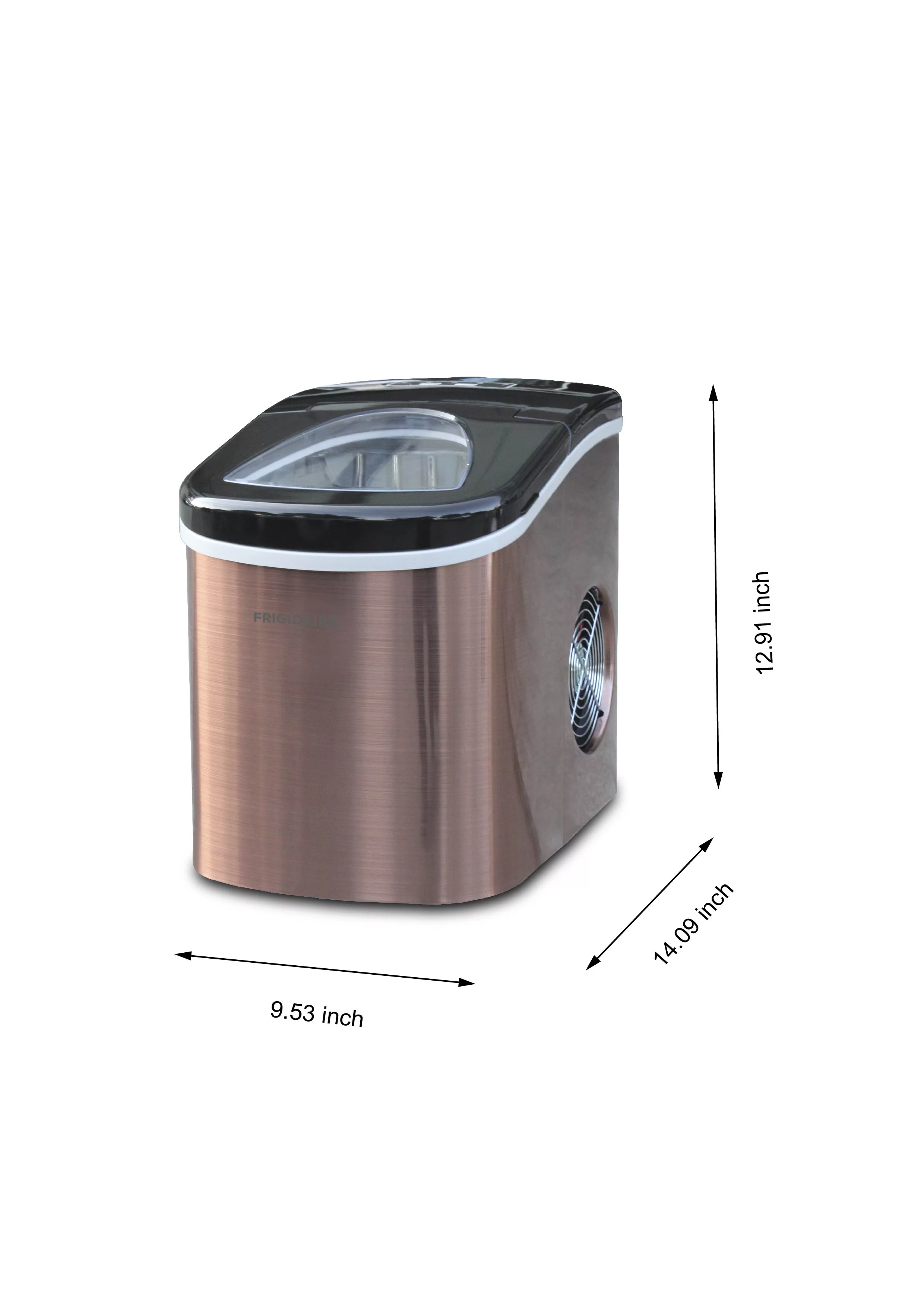 Frigidaire 26 lb. Countertop Ice Maker EFIC117-SS, Red Stainless Steel
