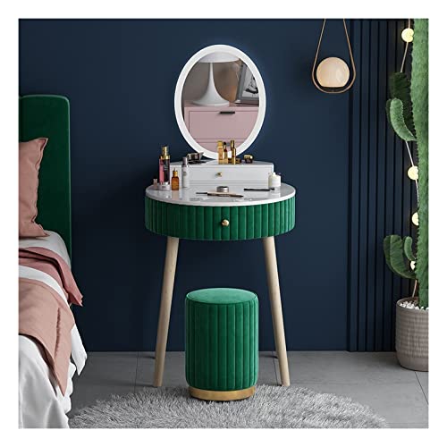 Dressing Table Single Luxury Makeup Table with Mirrorc Dressing Table for Bedroom Furniture Modern Mini Dresser Makeup Vanity Desk(D)