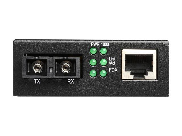 Tripp Lite Fiber Optic 10/100/1000 to 1000BaseLX SC Gigabit Multimode Media Converter 2km 1310nm - RJ-45 to SC Fiber Media Conve