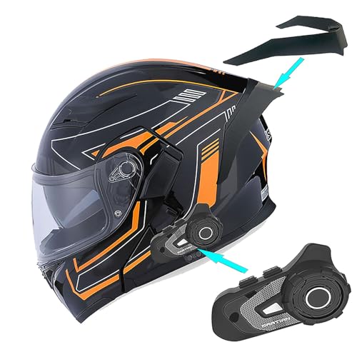 1Storm Motorcycle Modular Full Face Helmet Flip up Dual Visor Sun Shield: HB89