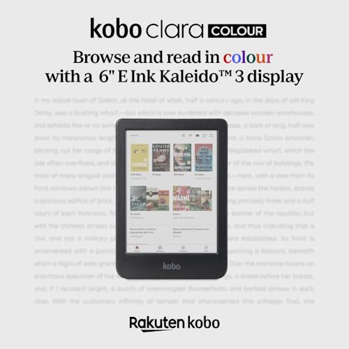 Kobo Clara Colour | eReader | 6&rdquo; Glare-Free Colour E Ink Display | Dark Mode Option | Waterproof | Audiobooks | 16GB of Storage | Black