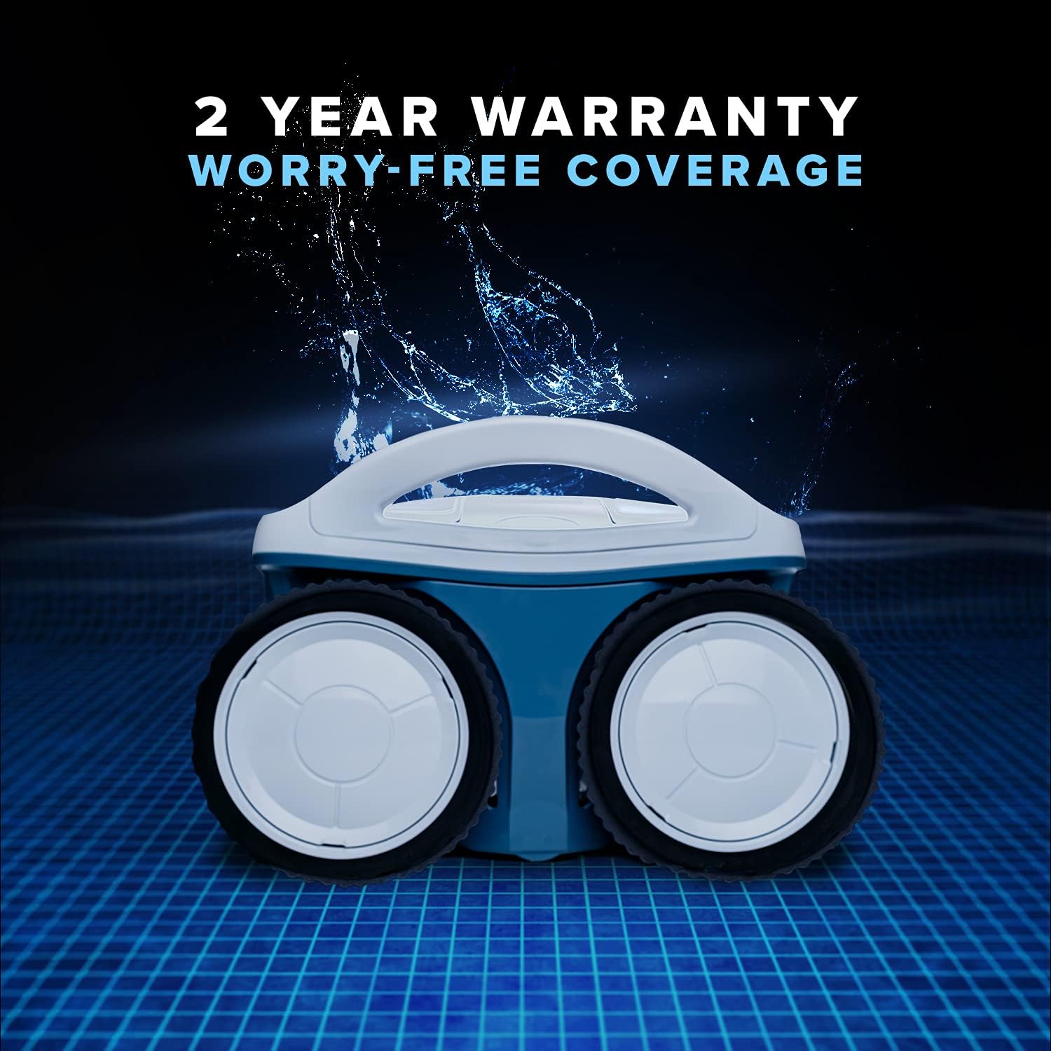 Aquabot X2 Robotic Pool Cleaner with Powerful Scrubbing Brush, Dual High Capacity Filters, AutoX Pool Mapping, and 2 Year Warranty