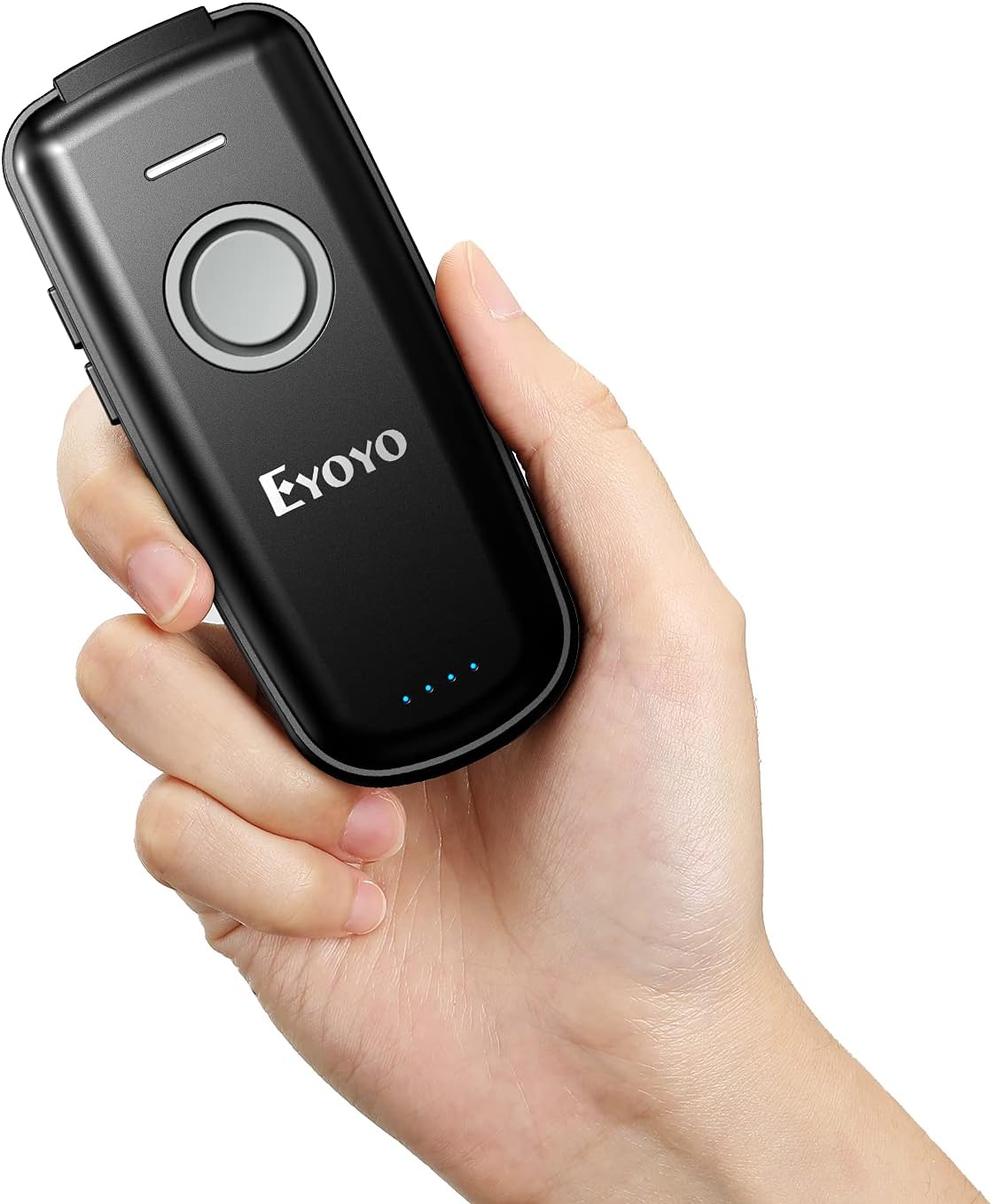 Eyoyo 1D Linear Wireless Barcode Scanner Bluetooth,Fast&Accurate Scanning,Volume Adjust Button,Battery Level Indicator