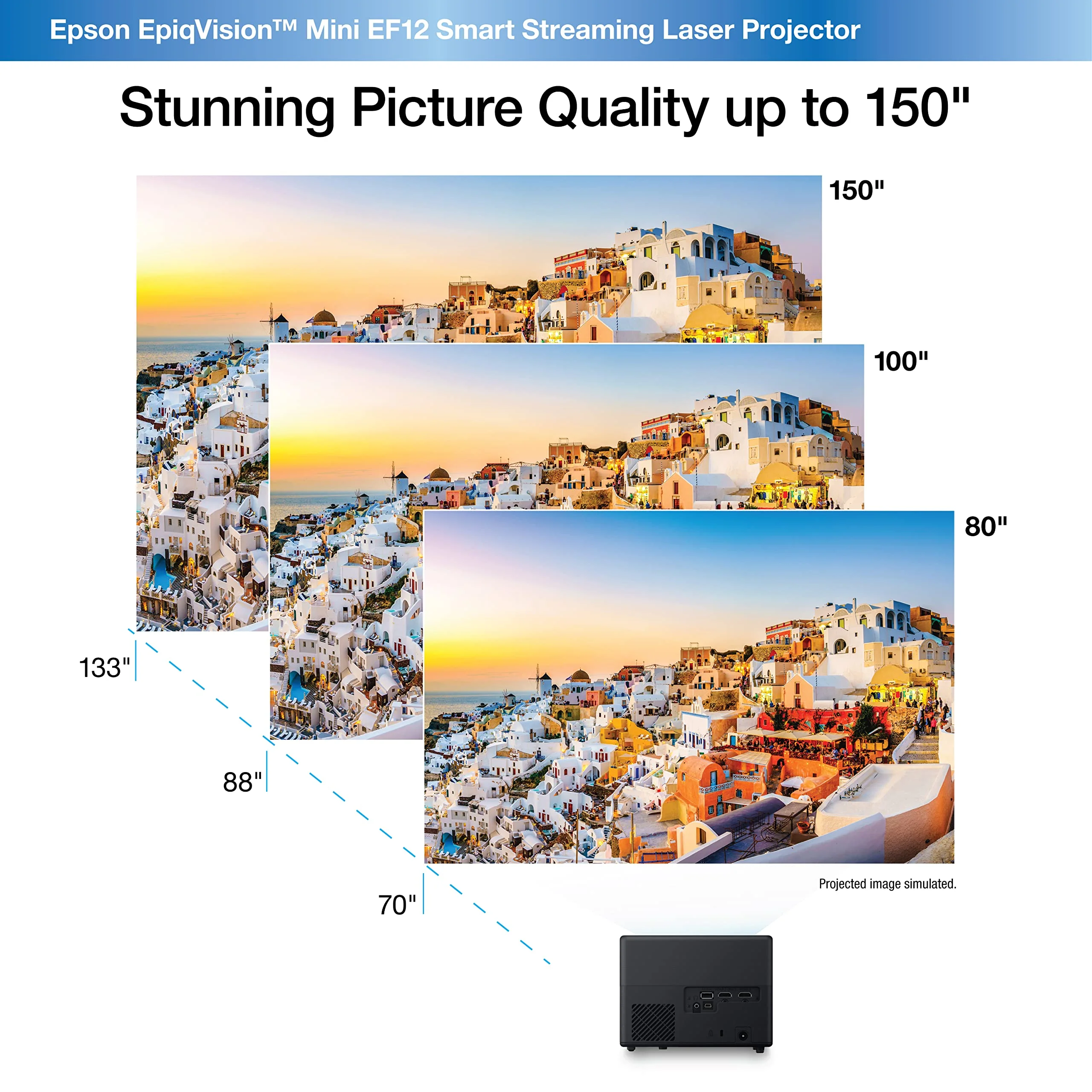 Epson EpiqVision Mini EF12 Smart Streaming Laser Projector