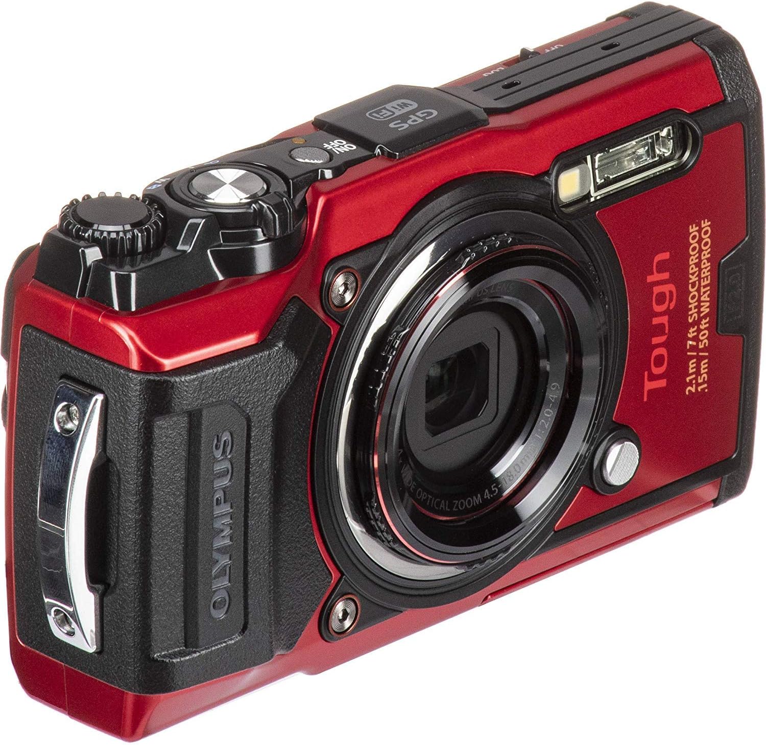 Olympus Tough TG-6 Digital Camera (Red) with Carrying Case (Black) and Starter Kit: Includes- x1 Ultimaxx Li-90B Replacement Battery for Olympus
